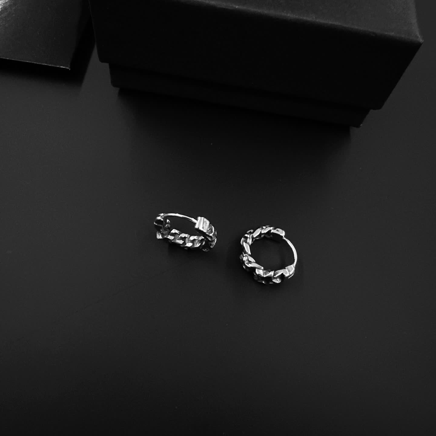Chrome Hearts Silver Hoop Earrings